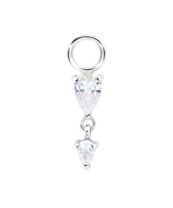Dangling CZ Silver Charms CH-375